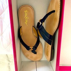 Lilly Pulitzer Navy Sandals - Only Worn Once!